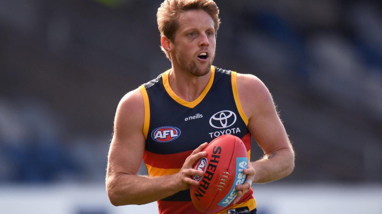 Crows captain Rory Sloane says not performing in big games ‘absolutely stings’. Picture: Morgan Hancock/Getty Images