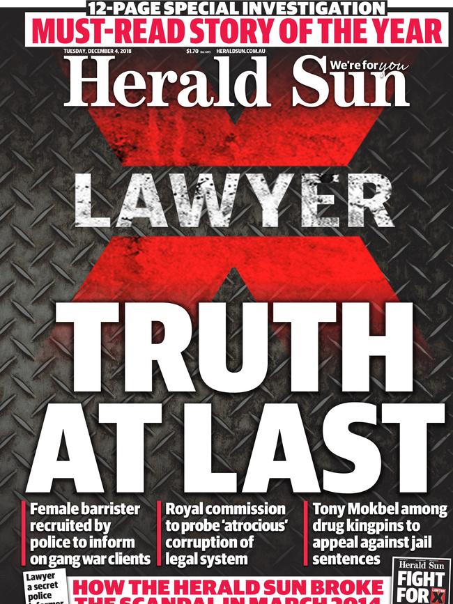 The Herald Sun’s coverage led to a royal commission.