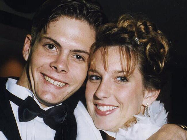 SM Socials - AB Paterson College Formal - (L-R) TY MELVILLE AND GEMMA HICHCOCK.. f/l smiling may 12 1996