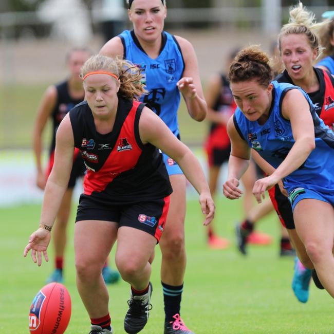 West Adelaide midfielder Abbie Ballard. Picture: Deb Curtis, SANFL