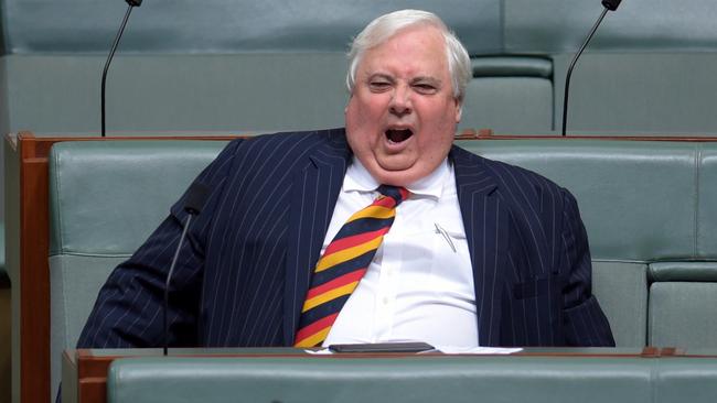 ‘I got sick of sitting on the couch’: Palmer at Parliament House in Canberra. Picture: AAP