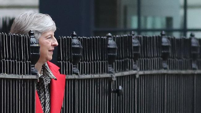 Theresa May leaves Downing Street. Picture: AFP