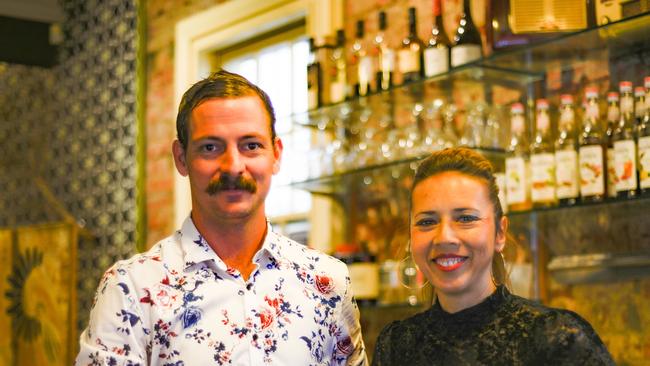 GRILLED TO BITS: Carola Woods with new Head Chef, Mark Thorne.