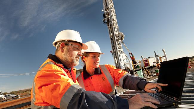 Workers at at St Barbara’s Gwalia Gold Mine in Leonora, Western Australia.