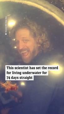 Man has set the record for living underwater for 74 days straight