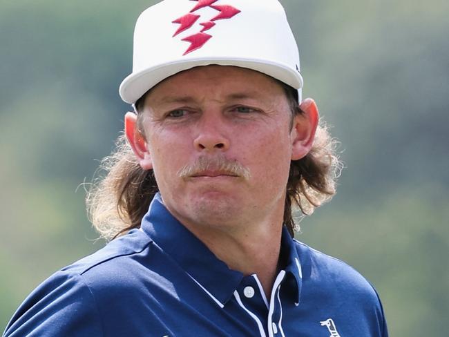 HONG KONG, CHINA - MARCH 08: Cameron Smith of RIPPER GC  reacts after play a shot during day one of the LIV Golf Invitational - Hong Kong at The Hong Kong Golf Club on March 08, 2024 in Hong Kong, China. (Photo by Lintao Zhang/Getty Images)