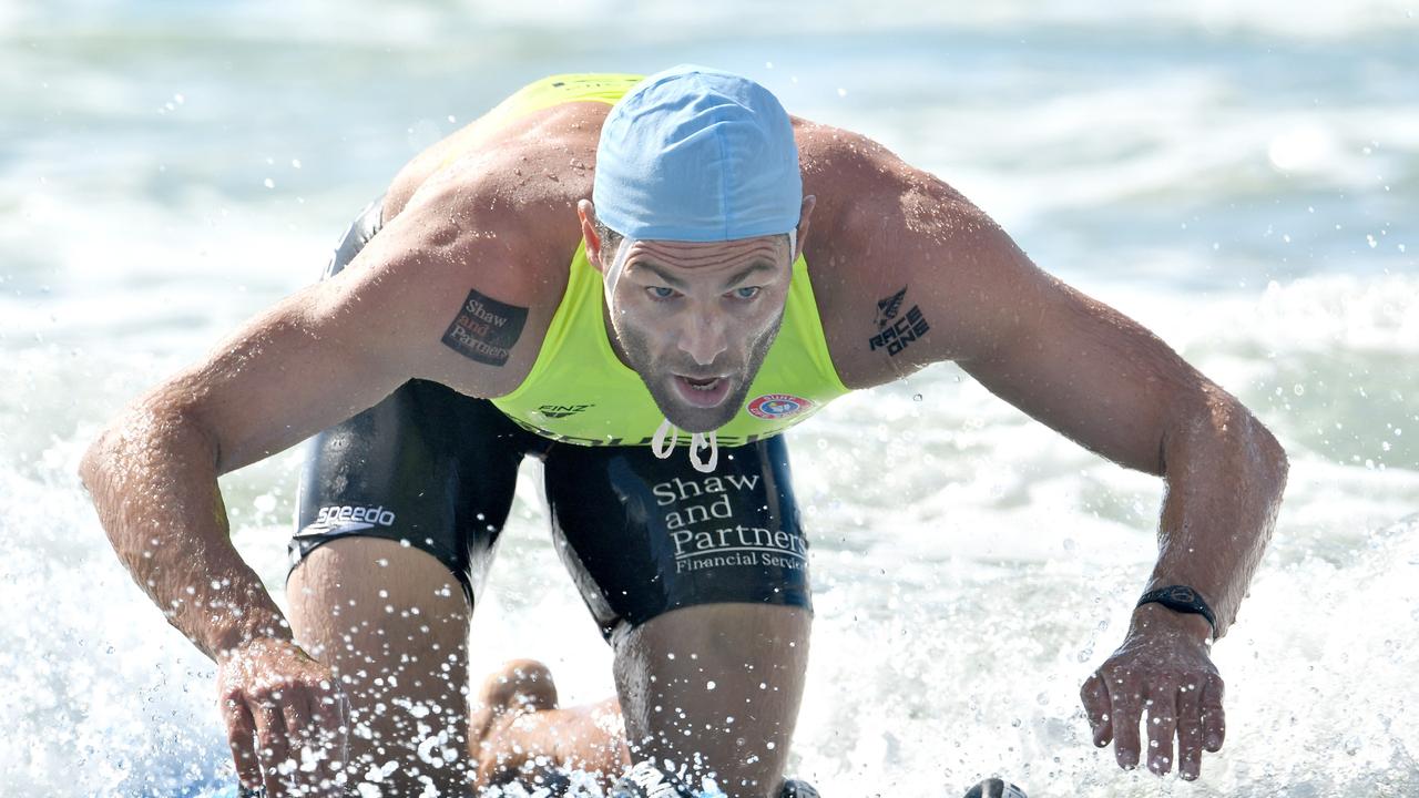 Manly ironman Kendrick Louis in action. Picture: SLSA.