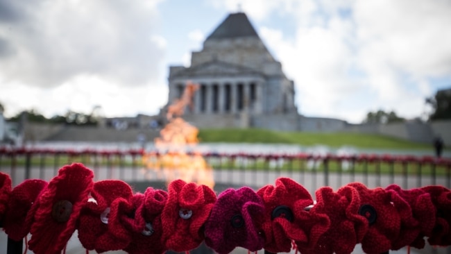 A general view of the Shrine of Remembrance on November 11, 2021. Remembrance Day 2021 marks 103 years since the Armistice that ended the First World War on 11 November 1918. Picture: Darrian Traynor/Getty Images