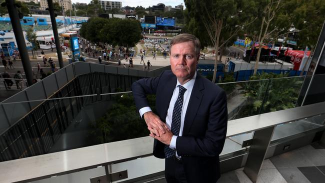 Former president of Tennis Australia Stephen Healy at Melbourne Park