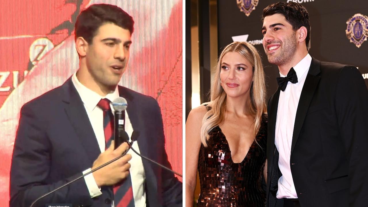 Christian Petracca at the Demos' Best and Fairest and at the Brownlow medal awards.