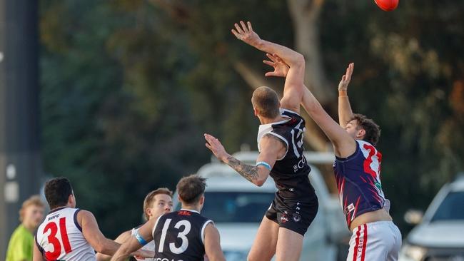 EFNL 2024: Ringwood's Jett Latchford in the ruck on Saturday. Picture: Field of View Photography