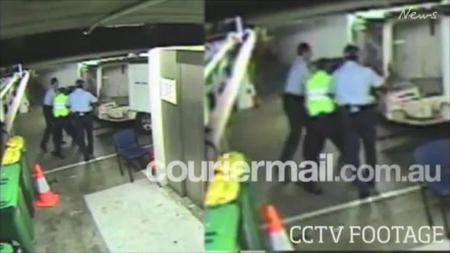 CCTV shows alleged police bashing on the Gold Coast