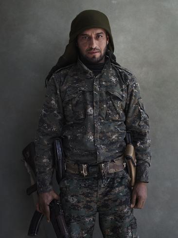 Portrait of Ugab, YPG, Tel Hamis, Syria. NYC photographer Joey L. travels to Iraqi Kurdistan and Syria to tell the story of guerilla groups fighting IS. Picture: Joey L.