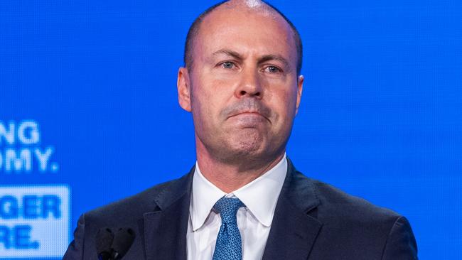 BRISBANE, AUSTRALIA - MAY 15: Australian Treasurer Josh Frydenberg addresses the crowd at the Liberal Party election campaign launch on May 15, 2022 in Brisbane, Australia. The Australian federal election will be held on Saturday 21 May. (Photo by Asanka Ratnayake/Getty Images)