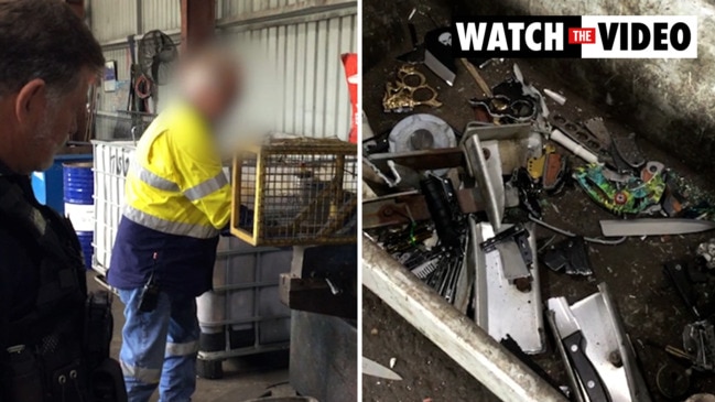 Qld Police reveal frightening weapons cache