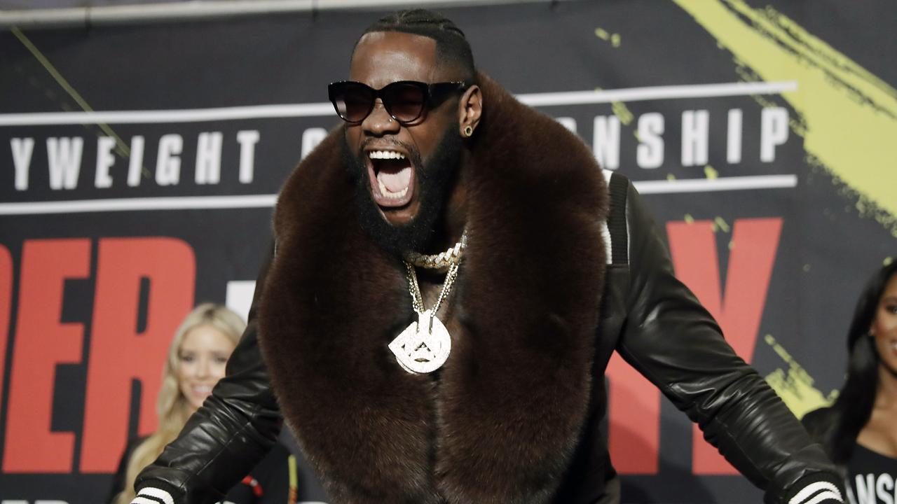 Deontay Wilder arrives at the MGM Grand ahead of his WBC heavyweight championship boxing match against Tyson Fury.