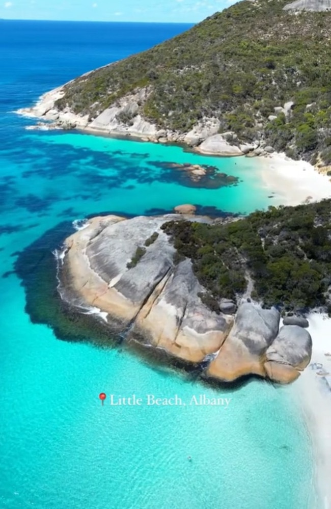 Little Beach in WA has been described as ‘dreamy’. Picture: TikTok/_thetravelher