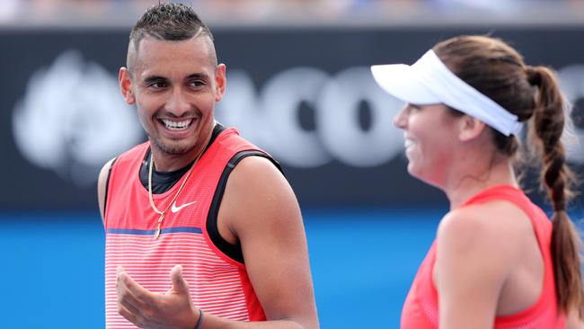 The pair played mixed doubles at the Australian Open in 2016.