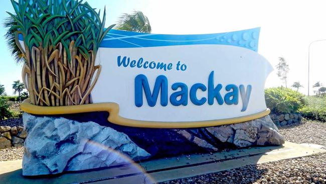 The welcome to Mackay sign on the roundabout at Bakers Creek on the southern entrance to the city. Photo Alan Quinney / Daily Mercury. Picture: Alan Quinney