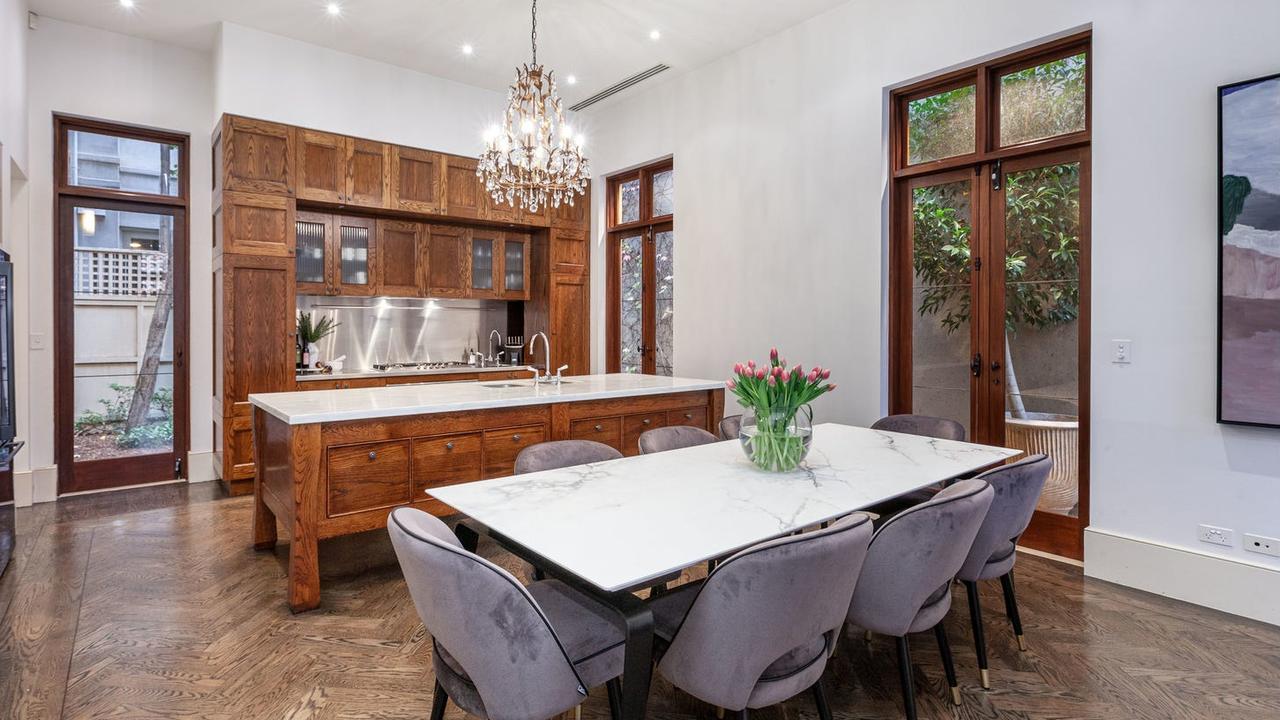 The kitchen and dining area.