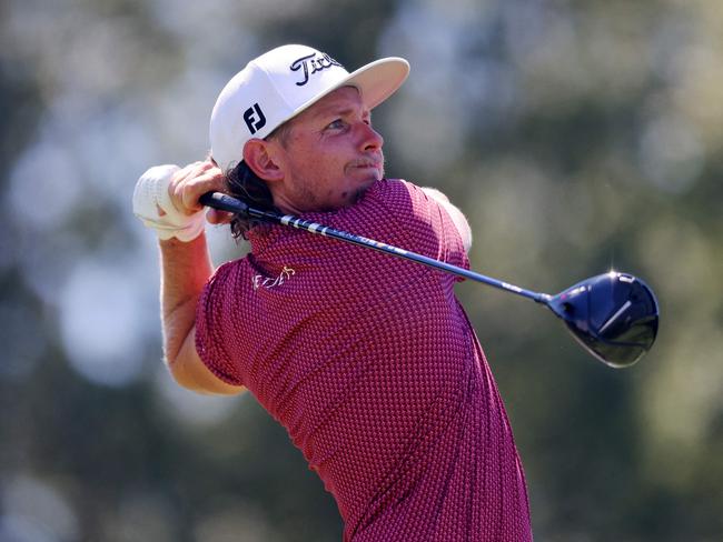 BEDMINSTER, NEW JERSEY - AUGUST 13: Captain Cameron Smith of Ripper GC hits his shot from the third tee during day three of the LIV Golf Invitational - Bedminster at Trump National Golf Club on August 13, 2023 in Bedminster, New Jersey.   Mike Stobe/Getty Images/AFP (Photo by Mike Stobe / GETTY IMAGES NORTH AMERICA / Getty Images via AFP)