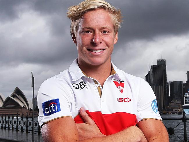 EMBARGOED UNTIL 9PM 15/12. - EXCLUSIVE - Sydney Swans superstar Isaac Heeney has signed a 5 year extension to his contract to stay in Sydney locking him in with the Swans for the next 6 seasons. Picture. Phil Hillyard