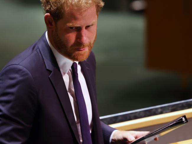 Prince Harry’s speech was a remarkable break in Royal protocol. Picture: AFP