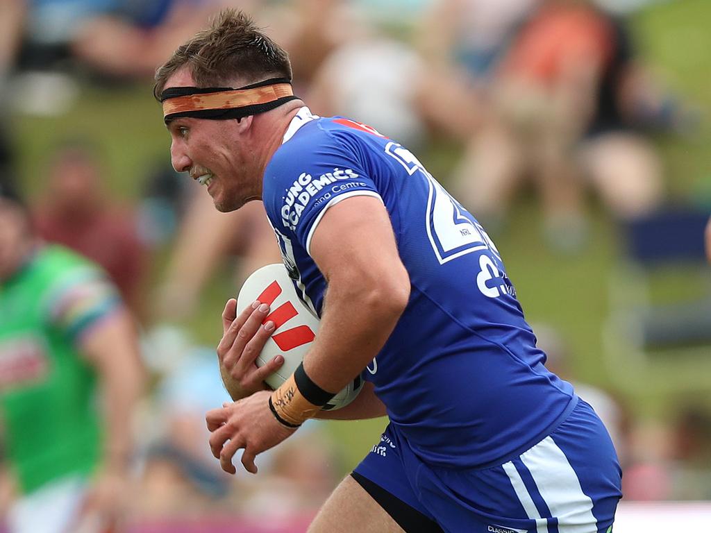 Jayden Tanner in action for the Bulldogs during the pre-season.