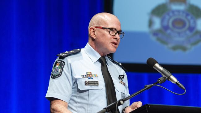 QPS Acting Assistant Commissioner for the Southern Region Doug McDonald said the range of strategies introduced to address a spike in youth crime appear to be bearing results. Picture: Kevin Farmer