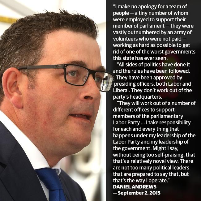 Dan Andrews on Labor rorts