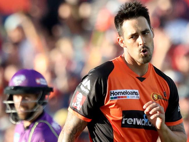 Mitchell Johnson has sent down a bit of chin music in the Pat Howard debate. Picture: AAP