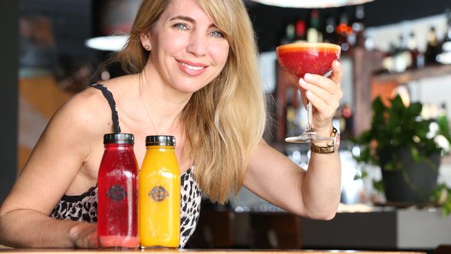 Ever feel like a cocktail but know it's not good for you? Grocer and Grind is coming to the rescue of healthy alcoholics with their cold pressed juices which can be made into fancy cocktails for a guilt free but still highly enjoyable drink. Picture: Glenn hampson