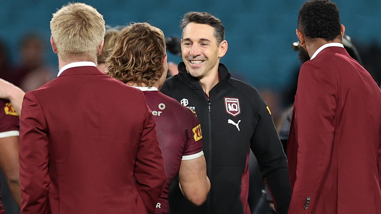 Maroons coach Billy Slater was delighted with Pat Carrigan’s impact in Origin I. Picture: Cameron Spencer/Getty Images