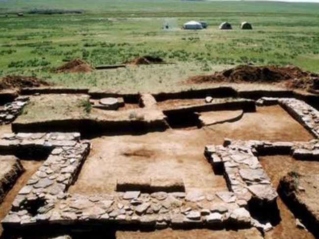 The mausoleum found near the remains of Genghis Khan’s palace.