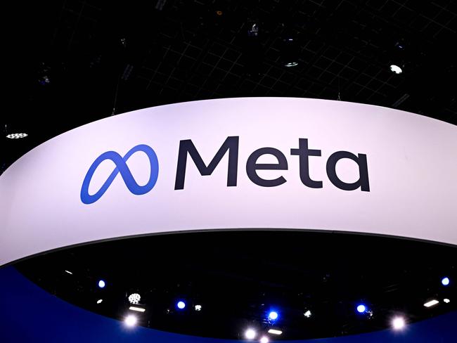 (FILES) A logo of US company's Meta is displayed during the Vivatech technology startups and innovation fair, at the Porte de Versailles exhibition center in Paris, on May 22, 2024. Meta is considering whether to move its incorporation to Texas, a US state seen as amenable to companies run by big shareholders like Mark Zuckerberg, the Wall Street Journal reported January 31, 2025. The social media giant has been incorporated in Delaware since 2004, when the company was known as Facebook. A shift to Texas by Meta would follow in the footsteps of Elon Musk, who switched incorporation of Tesla and some other companies he runs to the state after a Delaware judge voided his huge compensation package. (Photo by JULIEN DE ROSA / AFP)