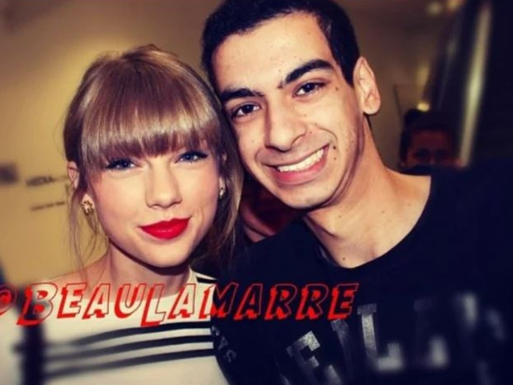 Celebrity blogger turned cop Beau Lamarre with Taylor Swift.