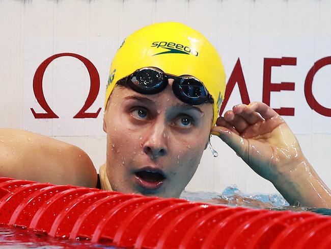 Australia's Belinda Hocking in the Women's 200m Backstroke Final on day seven of the swimming at the Rio 2016 Olympic Games. Picture. Phil Hillyard