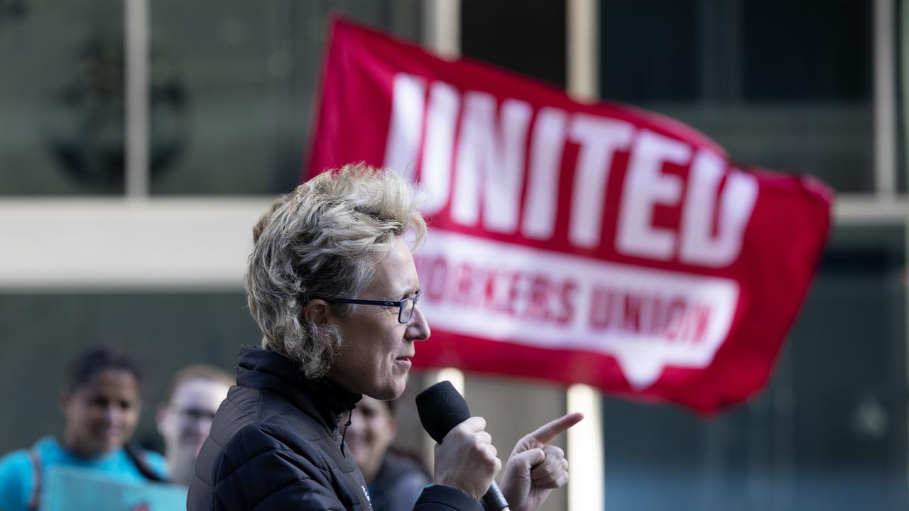 Workers would back down on proposed strike action under a ‘fair agreement’, ACTU secretary Sally McManus said. Picture: NCA NewsWire / Nikki Short