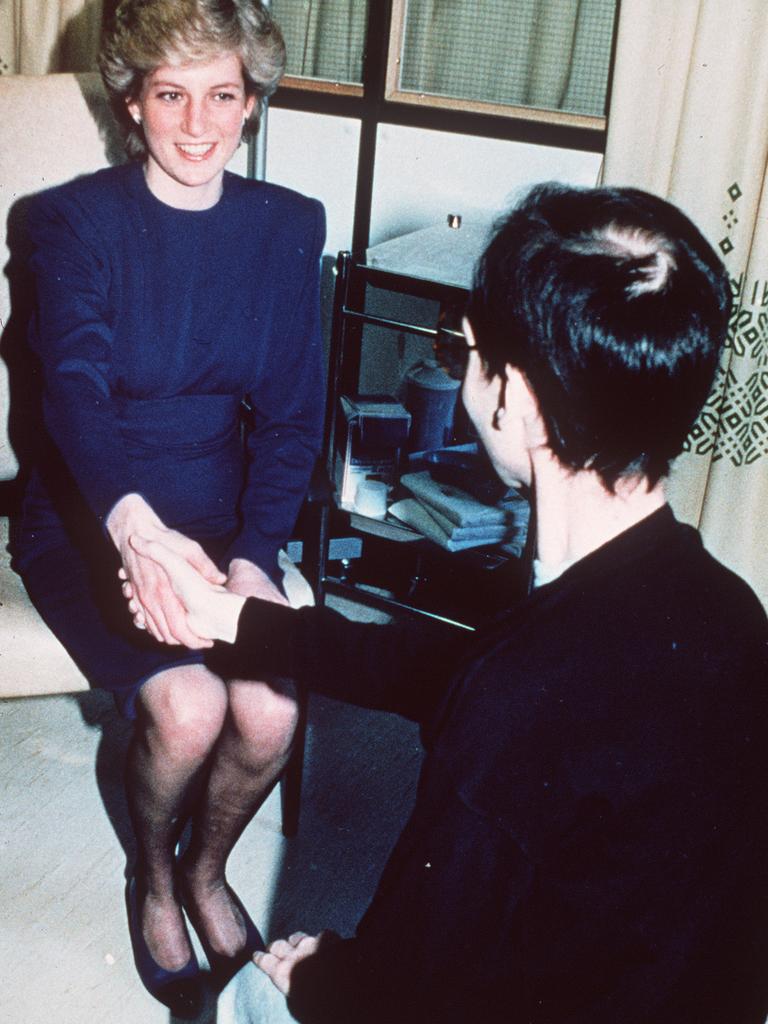 Princess Diana changed public attitudes when she shook the hand of an AIDS sufferer in 1987. Picture: Anwar Hussein/WireImage