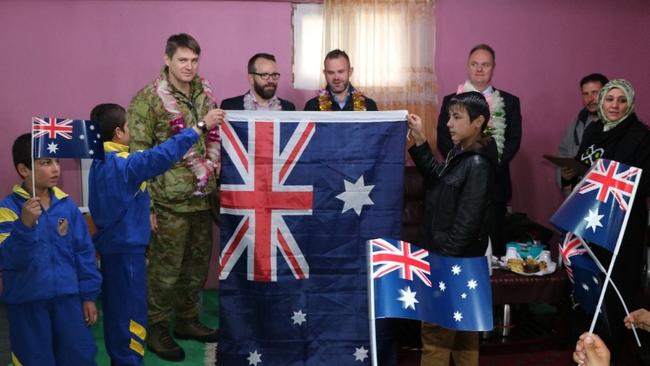 Celebrating Australia Day at Kabul Hope House before the Taliban took over Afghanistan. Picture: Supplied