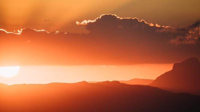 Sunset over Mount Warning, NSW.