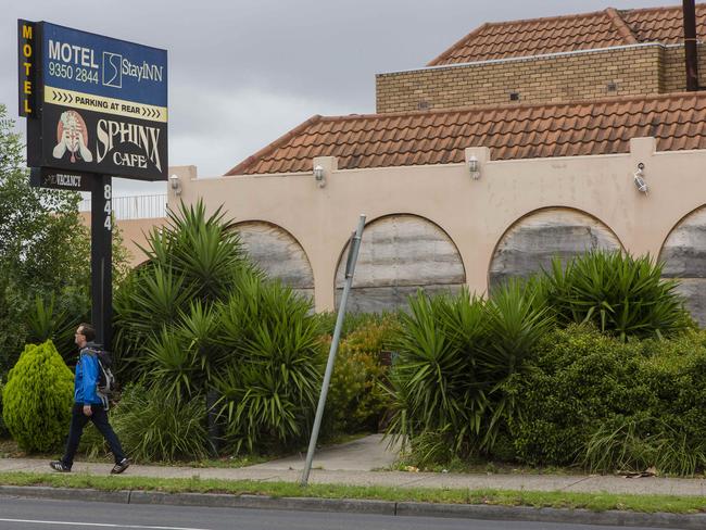 The StayInn features boarded up windows and an overgrown garden. Picture: Valeriu Campan