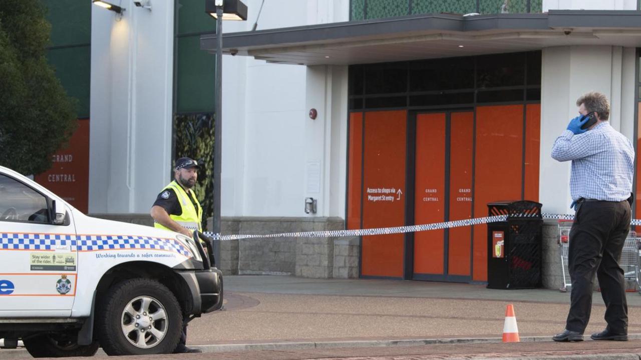 Police at the crime scene after Robert Brown was allegedly felled while standing on the footpath on February 6, 2023.