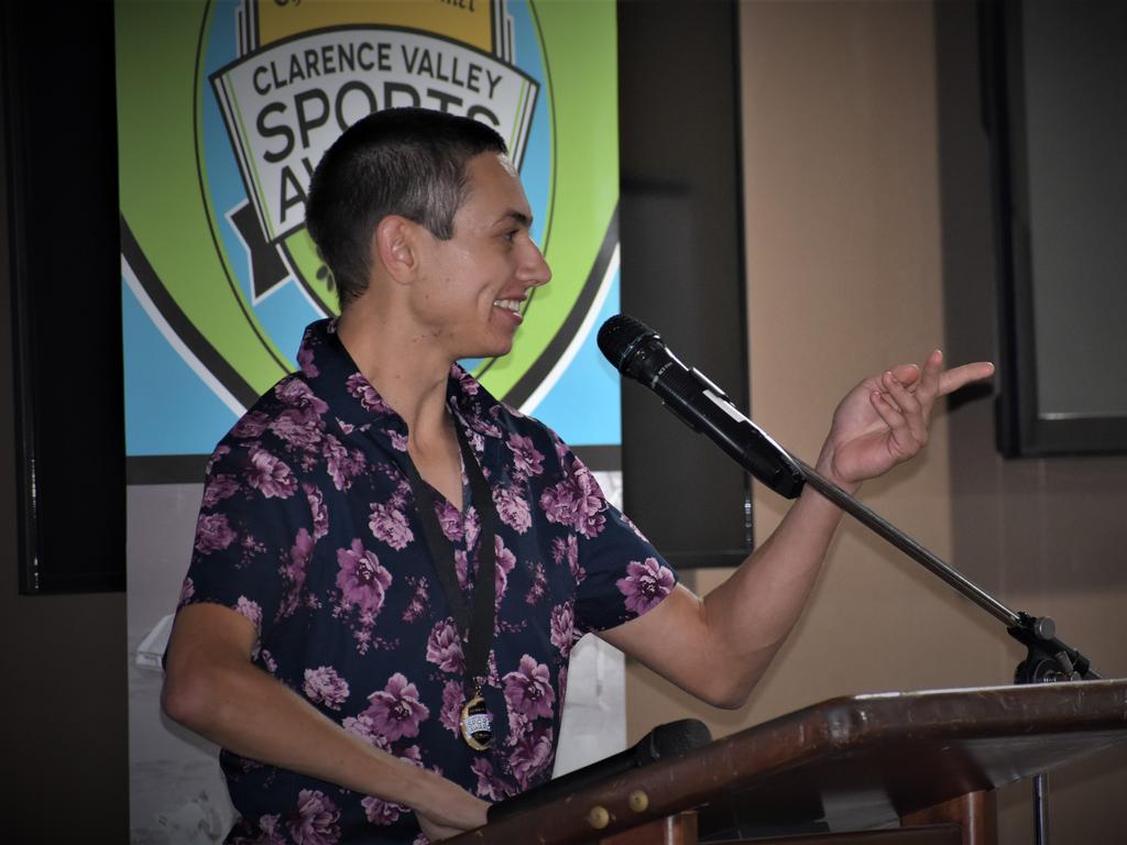 AWD T37 classification athlete Mitch Christiansen won Grafton Shoppingworld Senior Sportsperson of the Year in his fourth time as a finalist at the 2020 Clarence Valley Sports Awards at Grafton District Services Club on Saturday, 14th November, 2020. Photo Bill North / The Daily Examiner