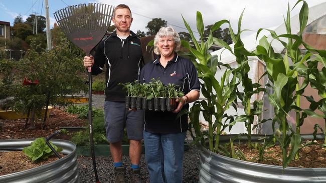 Luke Horne garden manager and Kaye Bradley. Picture: Nikki Davis-Jones