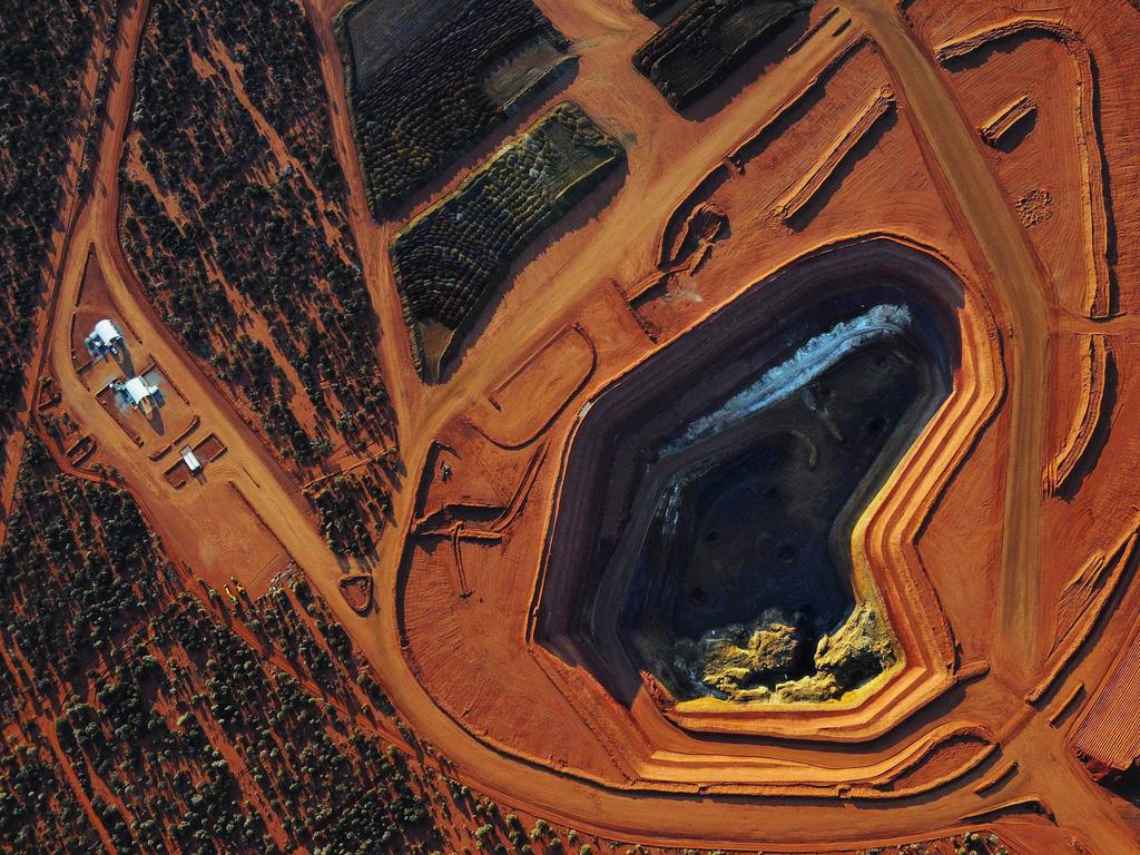 Lynas Corporation’s rare earth ore at their Mount Weld mine in Western Australia. Picture: Lynas Corporation/AFP/HO