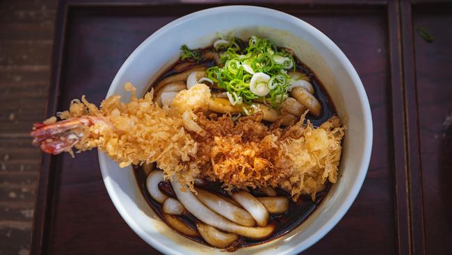 Delicious udon, a specialty of Ise, Japan.