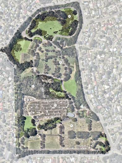 Masterplan site for Frenchs Forest Bushland Cemetery. Picture: Northern Beaches Council website