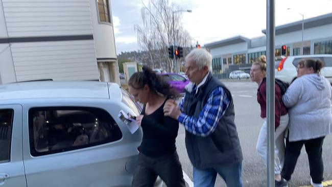 Scenes outside of Launceston Magistrate Court and Elizabeth Anne Quill was convicted of negligent driving causing death. Picture: Rosemary Murphy