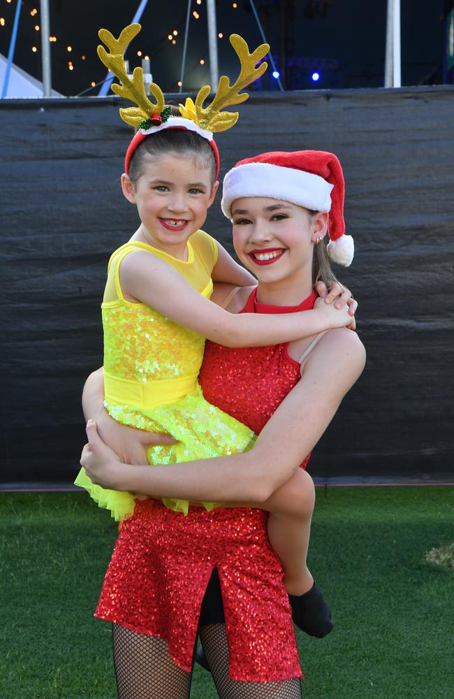 Carols by Candlelight at Riverway 2022. Grace Acree and Lucy Jepson from Croft-Gilchrist School of Dance. Picture: Evan Morgan